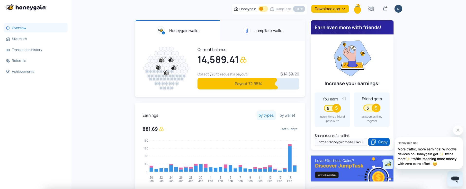 Immagine di Guadagna con Honeygain